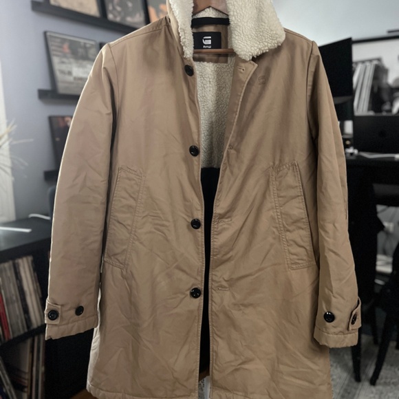 G-Star Raw Garber Canvas Teddy Overcoat - Size M - Picture 11 of 12